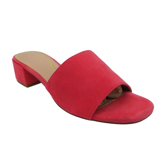 COLE HAAN Women's Coral Suede Calli Block Heel Slip On Slide Sandal Size 9 - Picture 1 of 12